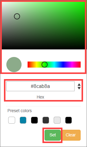 Dark and Light theme options available in the Color Scheme section for site branding customization.