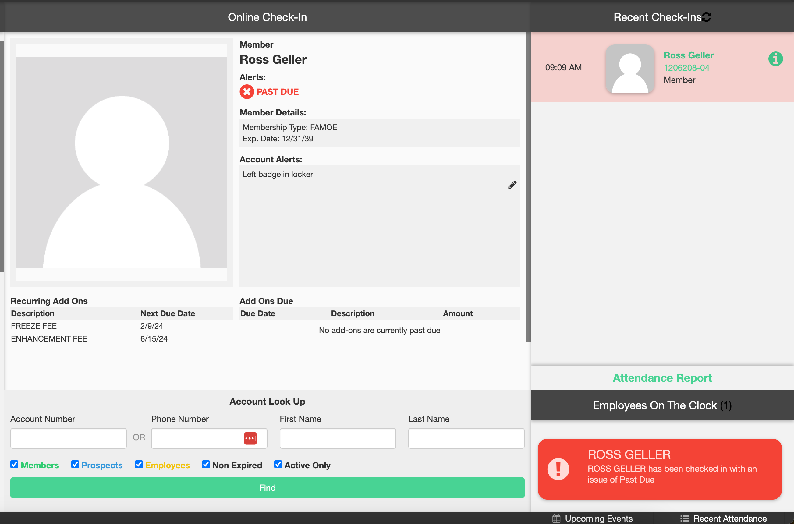 Alert Settings configuration page showing the Expiring Membership threshold field set in days alongside the three response-level dropdown options