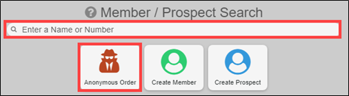 MyPOS customer selection screen showing search field and customer type options.