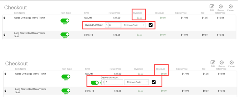 Payment screen showing payment method selector and amount entry fields.