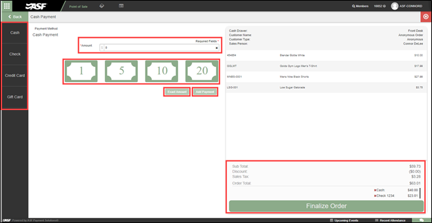 Anonymous customer selection option on the MyPOS customer search screen.