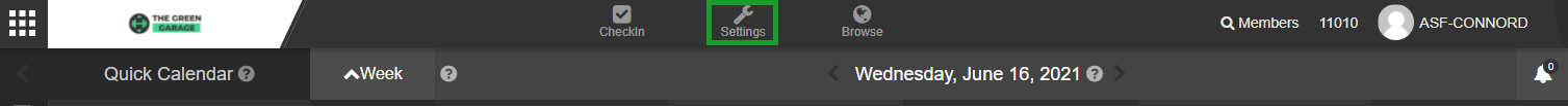 CheckIn section tab in My Scheduler navigation bar.