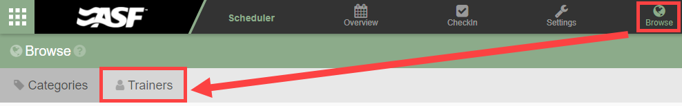 Set Trainer Commission form showing Event Type selector, Commission Type dropdown, and Commission Value field.